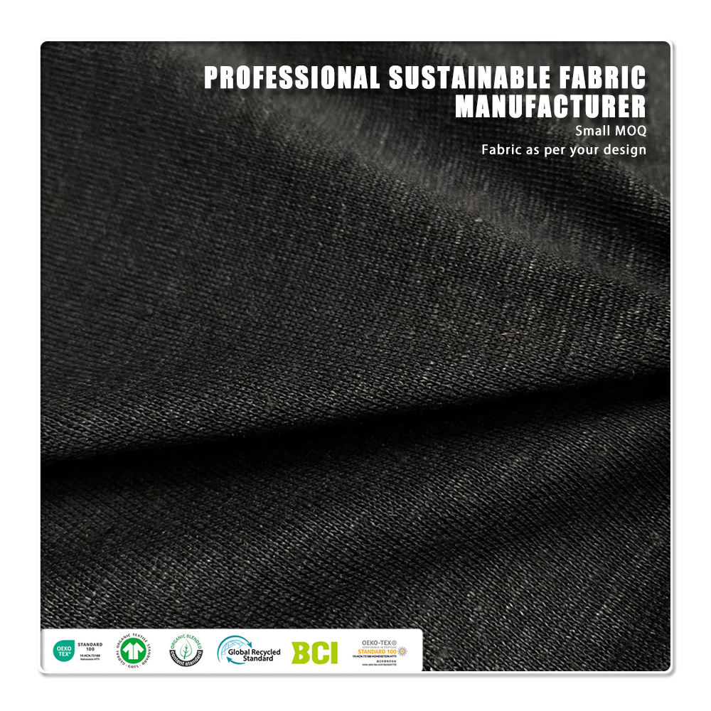 OEM&ODM Eco-Friendly Organic Knitted Single Jersey 100% Hemp Fabric for Apparel & Sofa Use