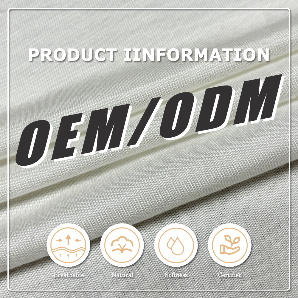 OEKO TEX Certified 70% Lyocell 30% Organic Cotton Anti-Bacteria Moisture-Absorbent Breathable Stretch Eco-Friendly Knit Fabric