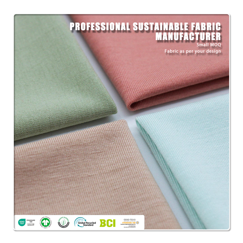 95% Bamboo Viscose 5% Spandex Pointelle Knit Fabric - Breathable & Soft Single Jersey for Baby T-Shirt Clothing