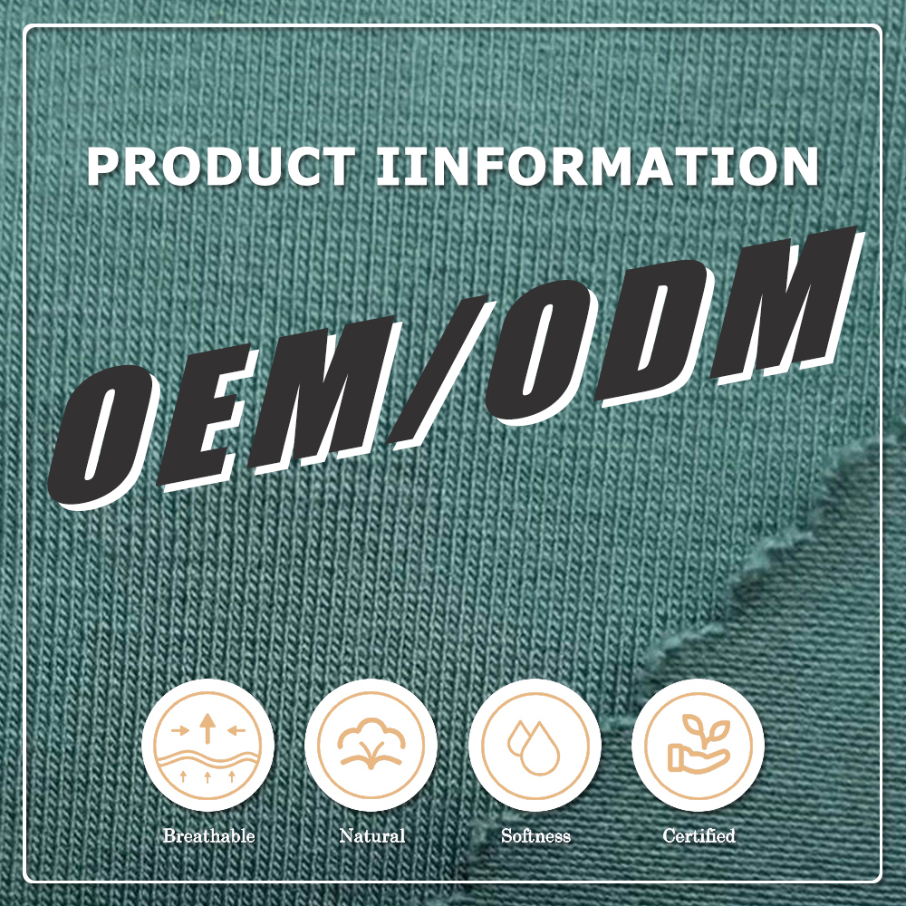 Mint Green 220GSM Bamboo Organic Cotton Spandex Jersey Fabric with Anti-Bacteria & Eco-Friendly Features for Apparel-Sportswear