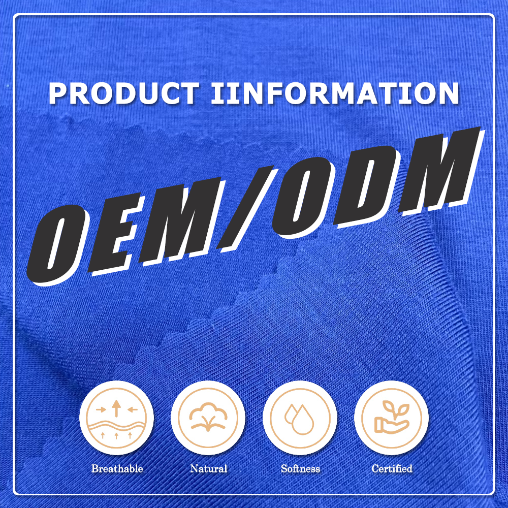 Újrahasznosított, négyirányú nyújtható, gyapjasodás-ellenes, nedvességfelvételre képes, 93% újrahasznosított poliészter és 7% spandex tartalmú RPET egyszerű jersey anyag ruhákhoz