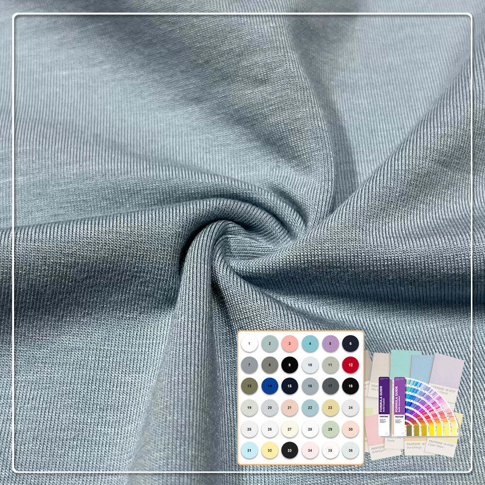 Трикотажная средней плотности джерси из 95% хлопка и 5% спандекса с отводом влаги и повышенной воздухопроницаемостью для активной одежды и прикладной моды