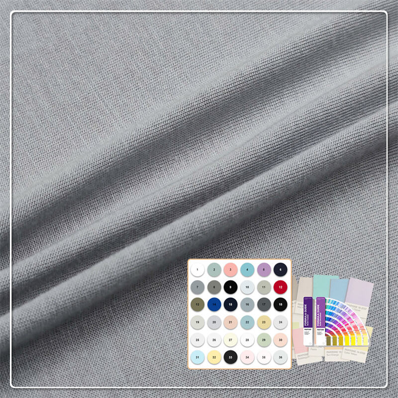 Hoch effizientes Feuchtigkeitsmanagement und schnelle Trocknungsleistung – 180g/m², 67 % Bambus, 33 % Polyester-Jersey-Stoff, geeignet für hochwertige T-Shirts und Poloshirts