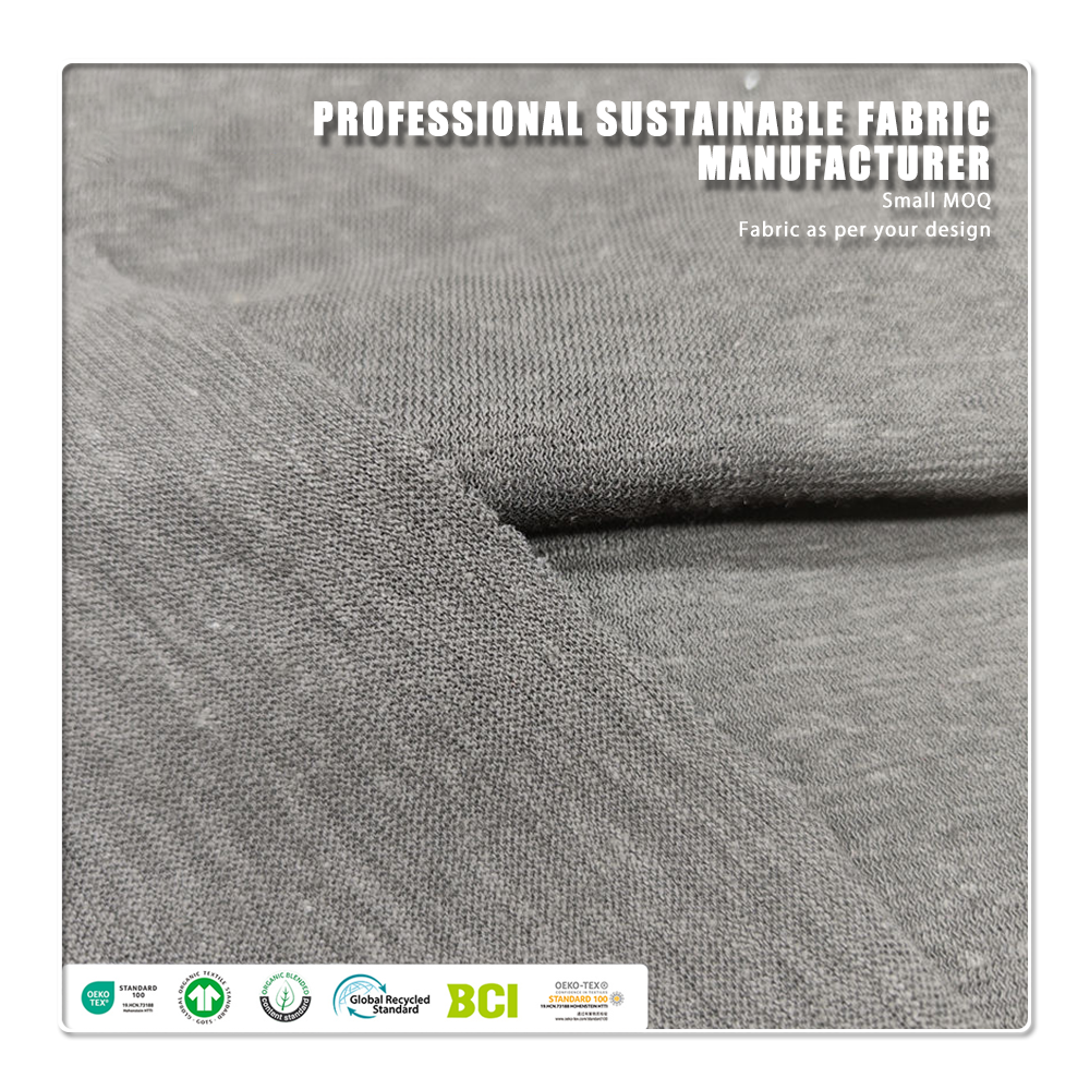 Tecido leve e macio, 165 g/m², impermeável, liso, anti-bacteriano e sustentável, com mistura de 55% linho e 45% algodão, para abayas e roupas esportivas