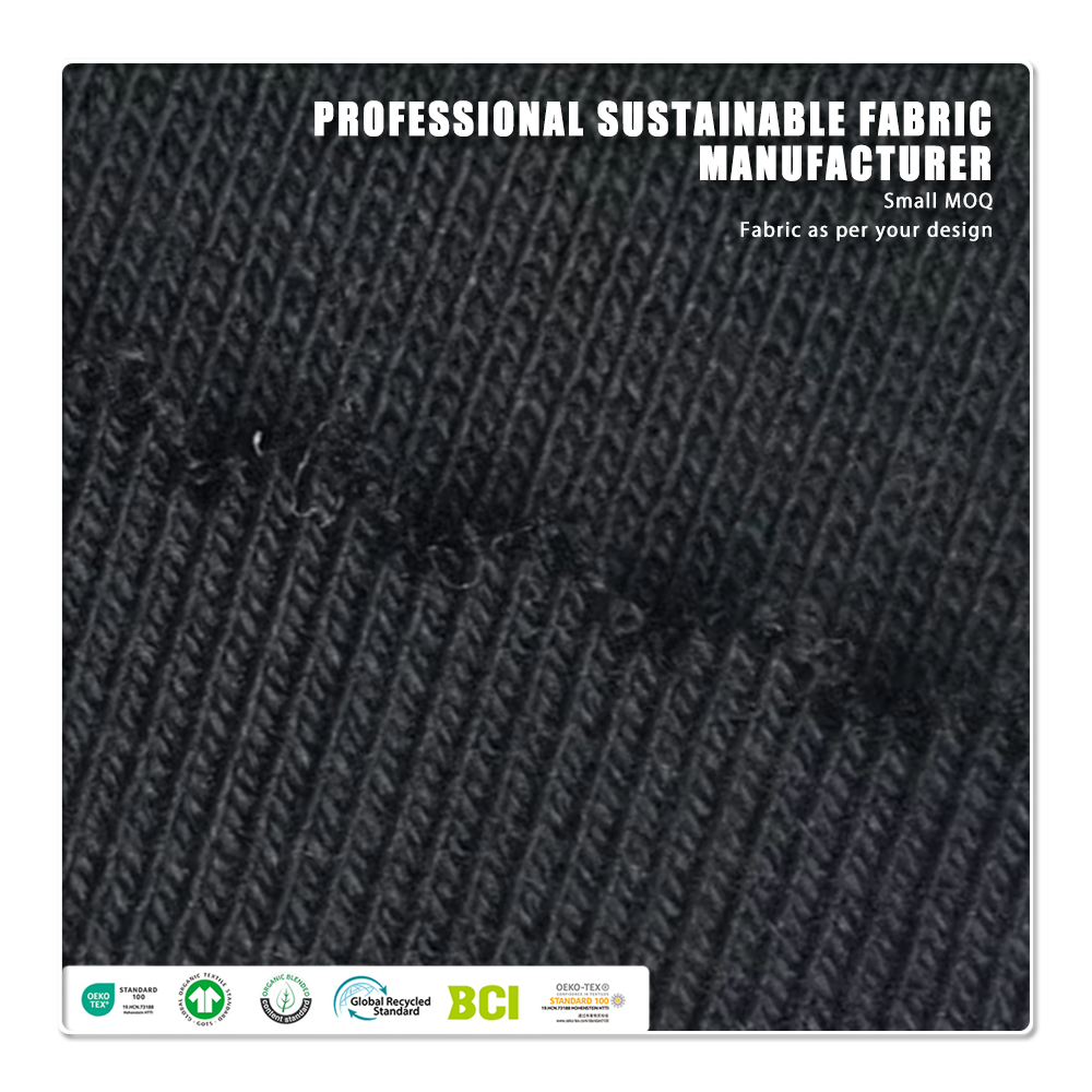 Healthy Comfortable Wicking Quick-Dry Breathable 200gsm 95% Cotton 5% Spandex Heavyweight Single Jersey Fabric for Sportswear