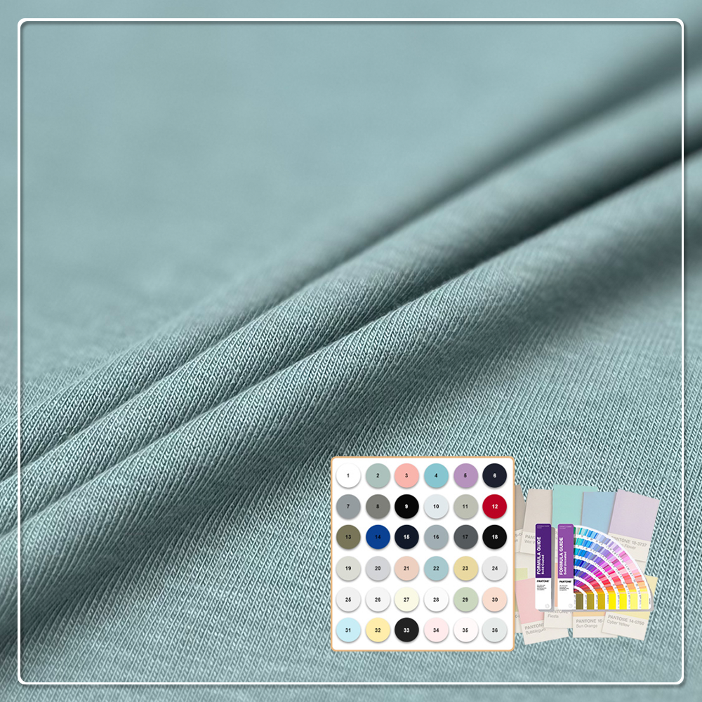 Tejido de alta calidad y ecológico de 220 g/m², con 71 % de lyocel de bambú, 24 % de quitosano y 5 % de spandex, en punto 11, adecuado para ropa interior de lujo