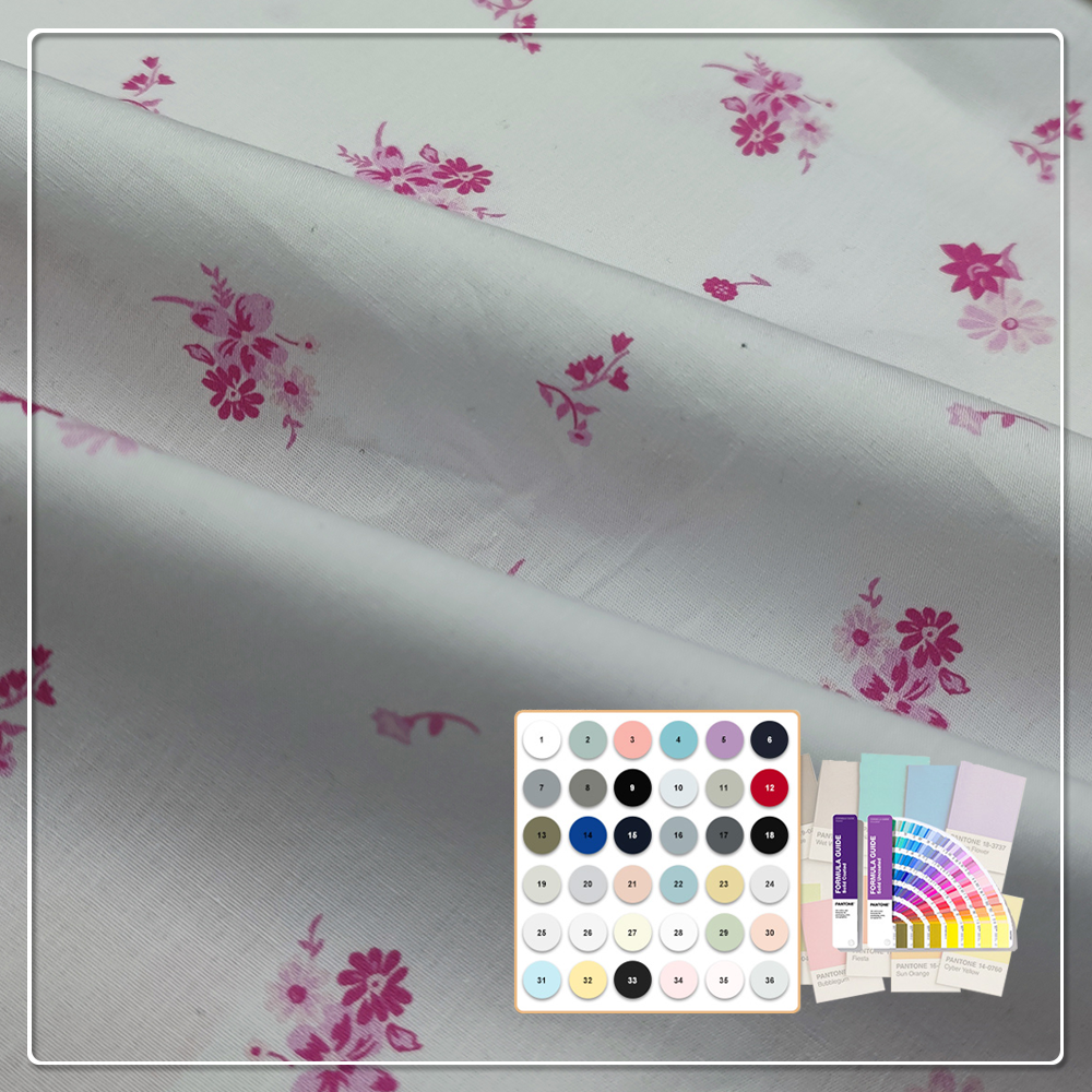 tkanina poplinowa 107 g/m² z 100% bawełny, nadaje się do produkcji letnich koszul