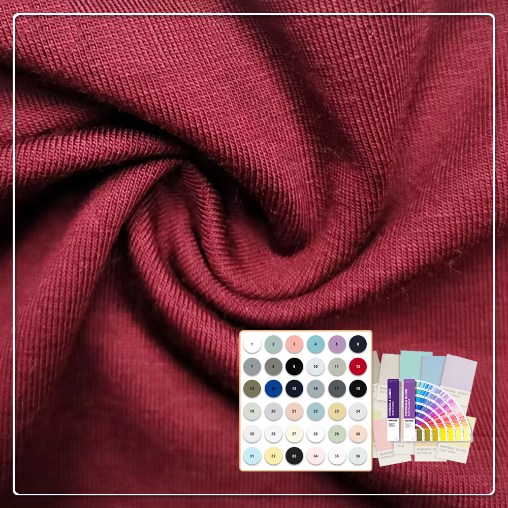 Breathable Shrink-Resistant Anti-Pill Stretch Wicking Quick-Dry Anti-Odor Cotton Spandex Jersey Fabric for Sportswear Baby Kids