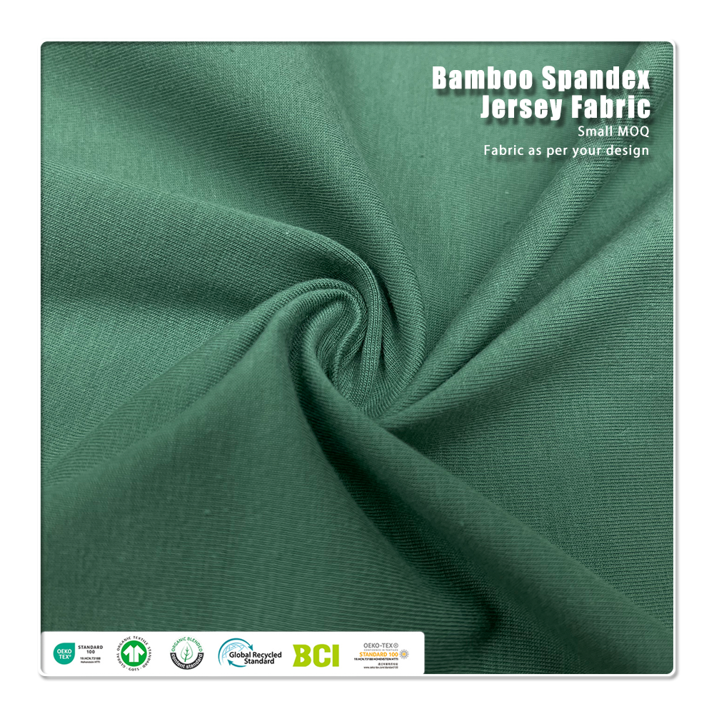 Ткань для детской одежды, сертифицированная по стандарту OEKO-TEX® Class I, 160 г/м², 97 % хлопок, 3 % спандекс, трикотаж — премиум-класс, мягкая, воздухопроницаемая и эластичная