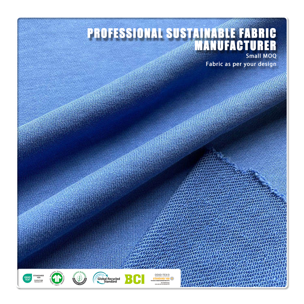 Stock Lot Knitted 100 Cotton French Terry 360GSM Stretch Breathable Eco-Friendly Fabric for Sweatpants (1).webp