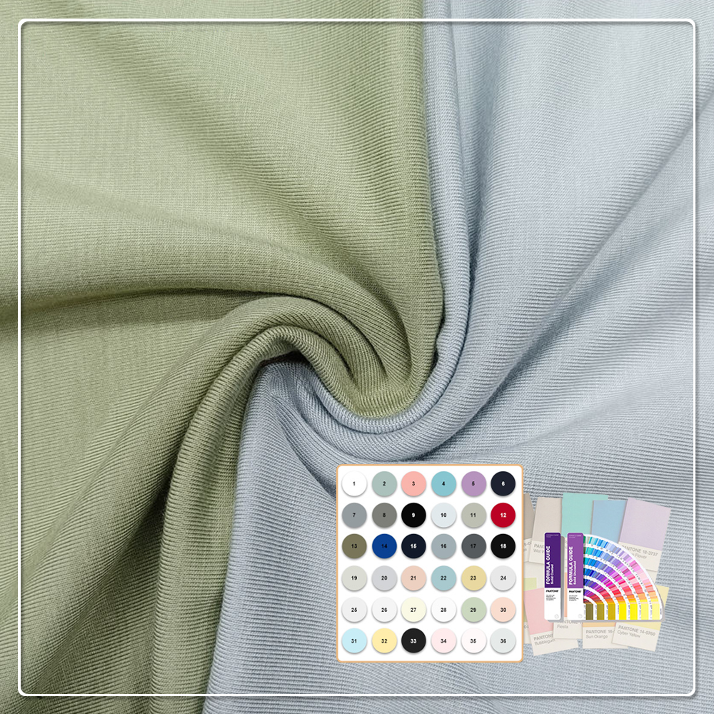 Eco-Friendly Knitted Soft Breathable Absorbent Bamboo Fabric for Underwear Bras Boxers Socks Single Jersey