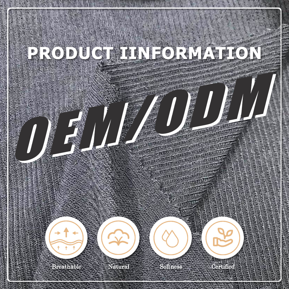 Eco-friendly Breathable Stretch Knit 95% Bamboo 5% Spandex 2x1 Bamboo Ribbed Fabric for Garment Cuffs