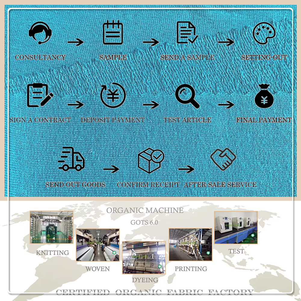 Special Design Organic Eco-Friendly 240Gsm Knitted Cotton Hemp French Terry Fabric with Stretch Breathable Features for Sweater