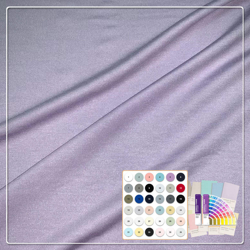 OEM&ODM Eco-friendly Anti-Pill Plain Dyed Single Jersey 95% Viscose 5% Elastane Medium Weight Fabric for Underwear Make-To-Order