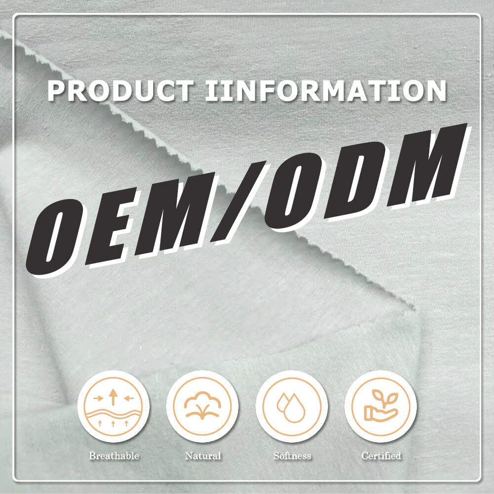 67 % ekologisk bomull, 28 % hampa, 5 % spandex, kammat vävtyg i inslag (weft jersey) på 220 g/m² för T-shirts