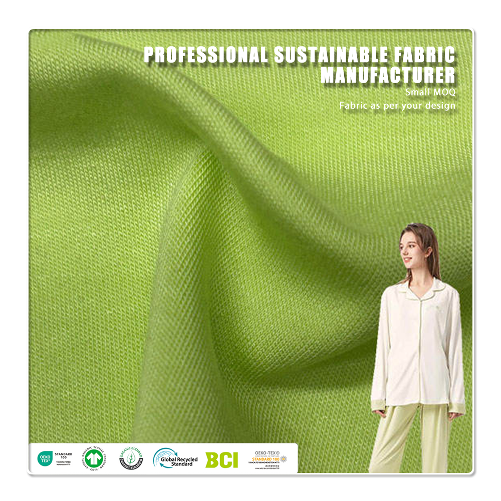 Soft and Comfortable Eco-Friendly Stretch Wrinkle Resistant 92% Modal 8% Spandex 260 GSM Knit Fabric for Sleepwear