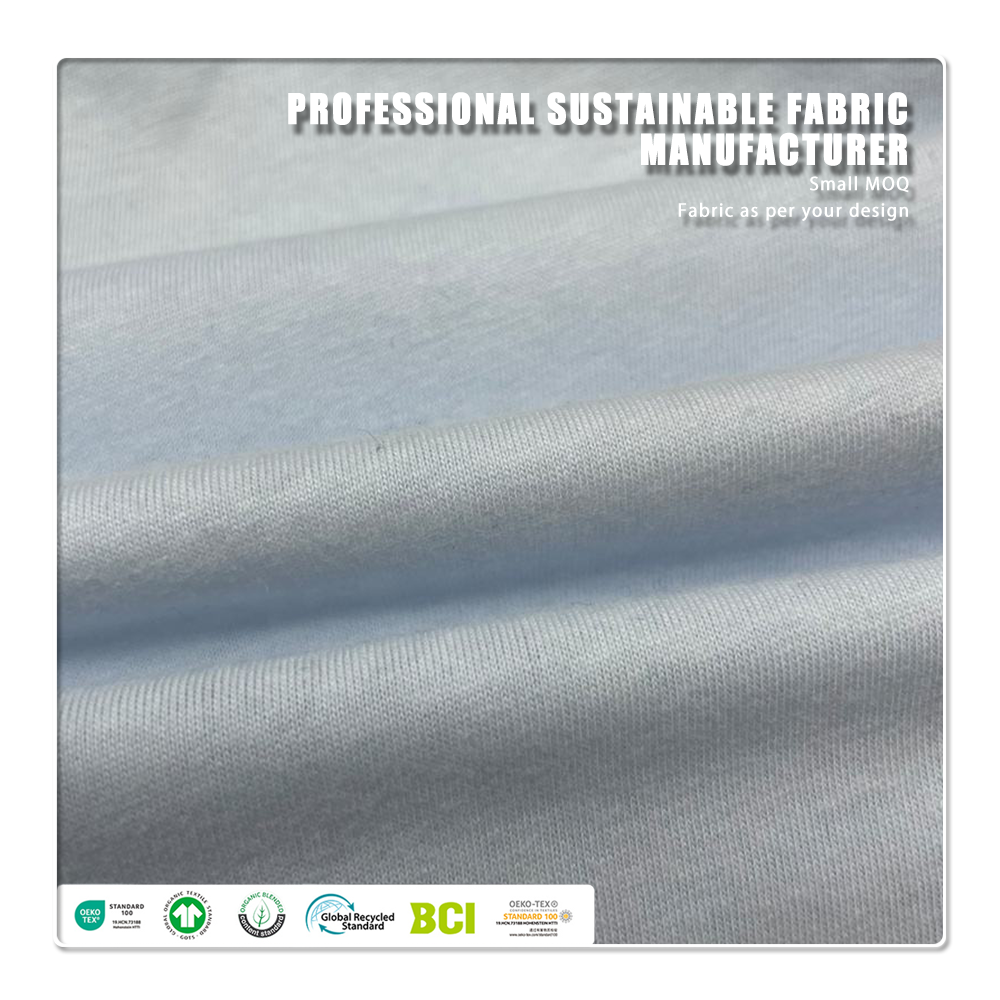 Sustainable 100% BCI Cotton Combed Lightweight Single Jersey Fabric for Customized T-shirts-Make-To-Order