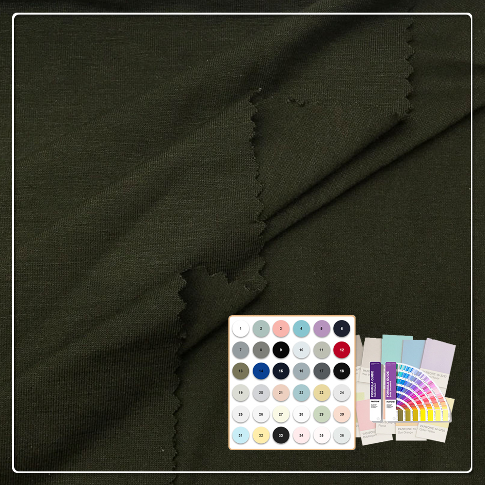 Hållbar ekologisk bambu lyocell tröjväv med antibakteriella, luktfriande och fuktavvisande egenskaper, 200 g/m², för kläder och beklädnad för barn