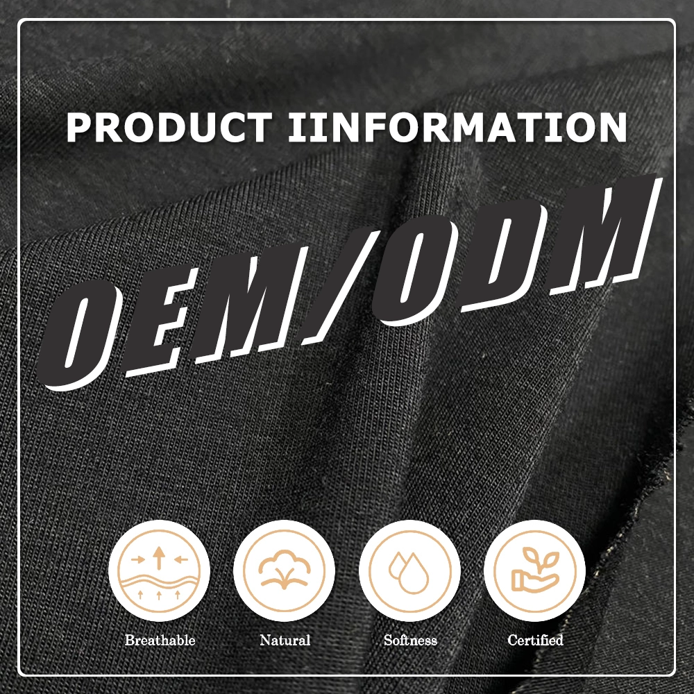 Anti-lukt-, anti-bakteriell, miljövänlig jerseyväv av 100 % bambufiber, snabbtorkande och elastisk för klädesplånsanvändning