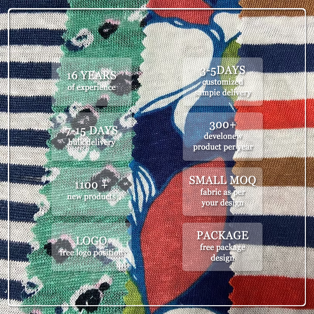 Sürdürülebilir, Çevre Dostu, Dijital Baskılı Örme %100 Keten Kumaş, Nefes Alabilir ve Nem Çekici, Hafif Ağırlıkta, 160 g/m², Çocuk Giysileri İçin