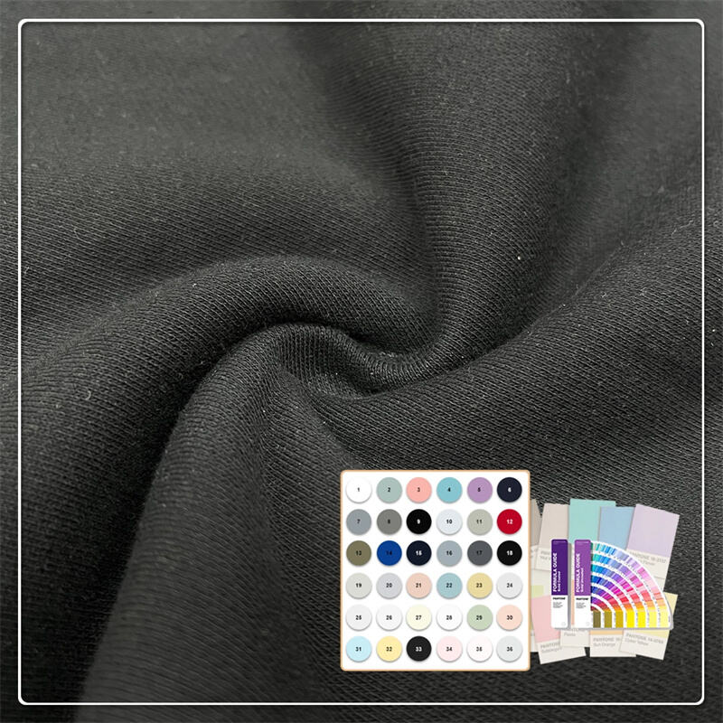 Weich, hautfreundlich und sehr wärmend, GOTS-zertifiziertes 380GSM 100% Bio-Baumwolle Fliesenstoff geeignet für Sweatshirts