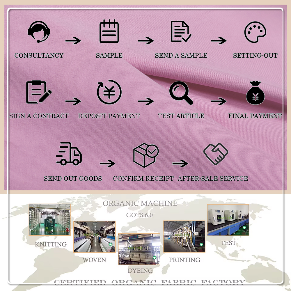 Oeko-Tex GOTS Eco-Friendly Stretch Heavyweight 340gsm 61% Bamboo 27% Organic Cotton 12% Spandex Fabric for Apparel