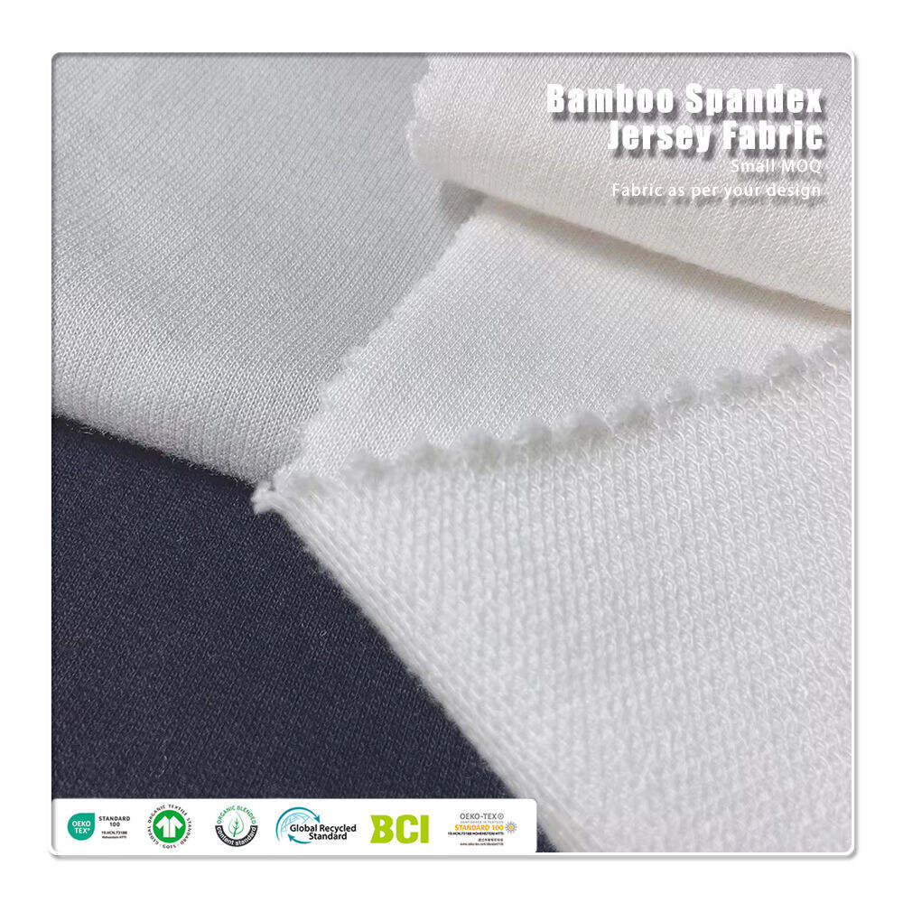 Soft Organic Cotton Bamboo Fiber Stretch French Terry Fabric Anti-Bacteria Wicking 260 GSM Medium Weight for Sweatshirt (2).jpg