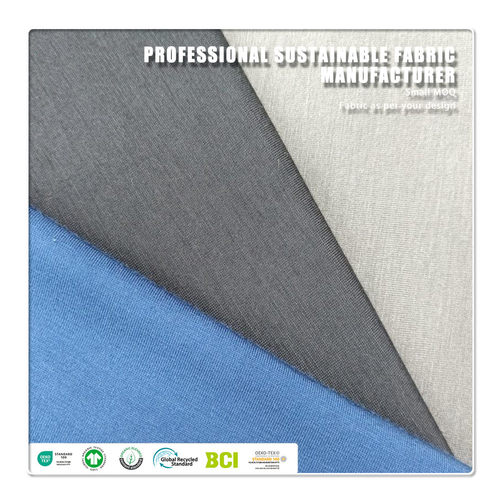 Ohyeah Anti-Bacteria Eco-Friendly 93% Bamboo Lyocell 7% Spandex Fabric Quick-Dry Moisture-Absorbent Stretch for Bedding Apparel