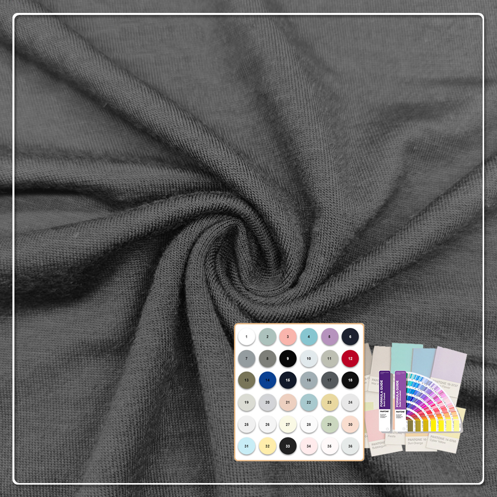 Sustainable Comfortable Soft Birla 96% Modal 4% Spandex Breathable Anti-Odor Medium Weight Jersey Fabric for Pajamas