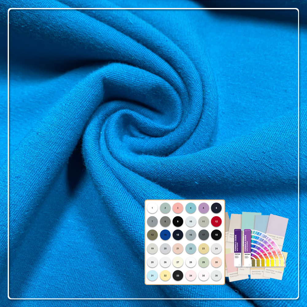 New Material Product Plain French Terry Hemp Fabric Breathable Eco-Friendly 240gsm Medium Weight Knitted for Hoodies