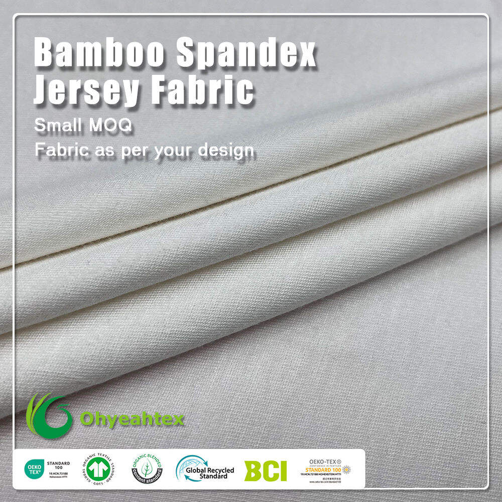 Organic Pima Cotton Jersey Fabric Eco-Friendly Wicking Quick-Dry Breathable 80 GSM 170cm Width for Sportswear Activewear