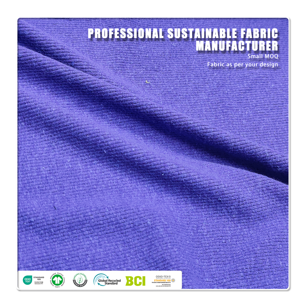 Anti-UV Anti-Mildew Anti-Odor Anti-Bacteria Wicking Stretch Ribbed 67% Bamboo 28% Organic Hemp 5%Spandex Fabric for Dresses & Apparel