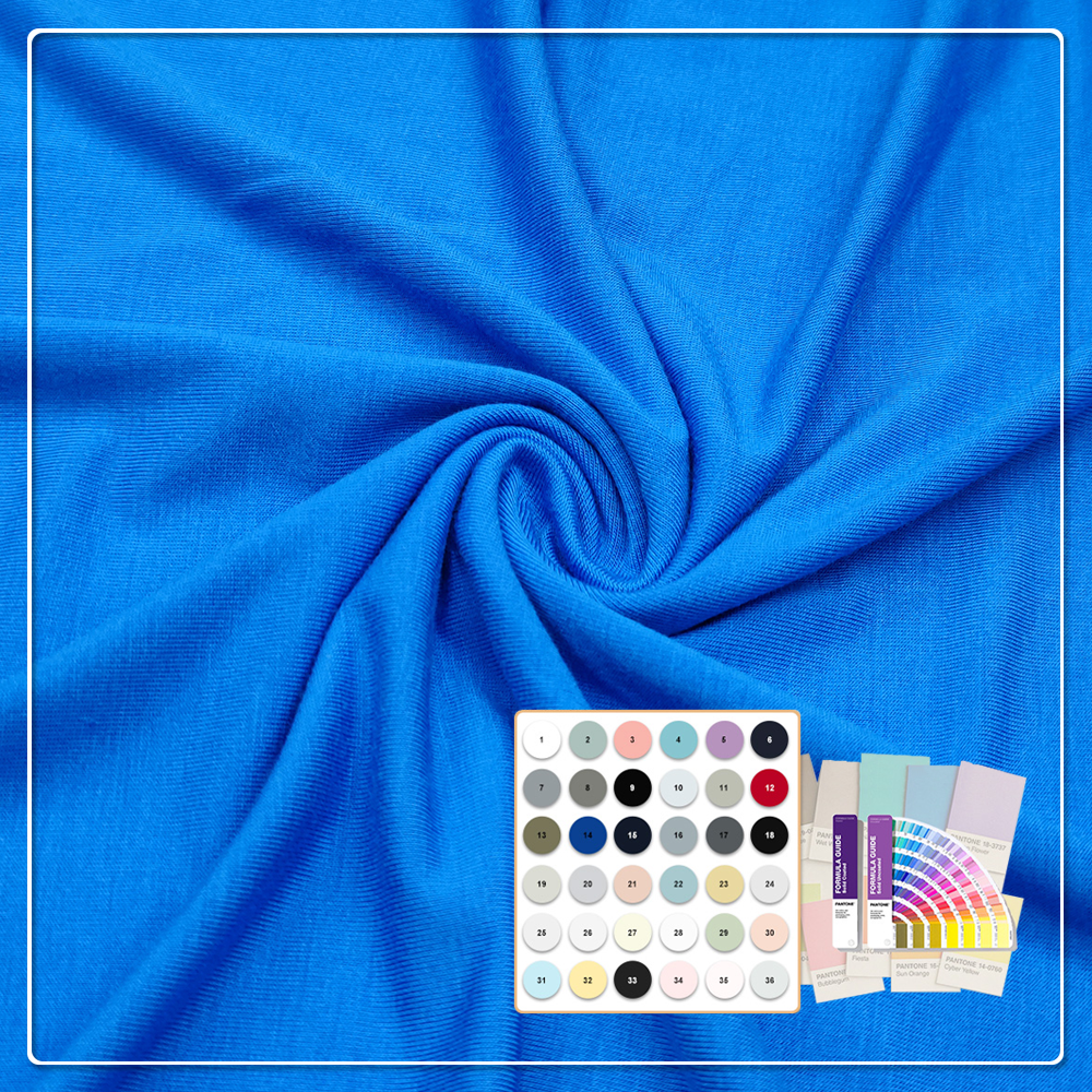 Anti-Odor Anti-Bacteria Eco-Friendly Organic 100% Bamboo Fiber Jersey Knit Fabric with Quick-Dry Stretch for Baby/Kids Sleepwear