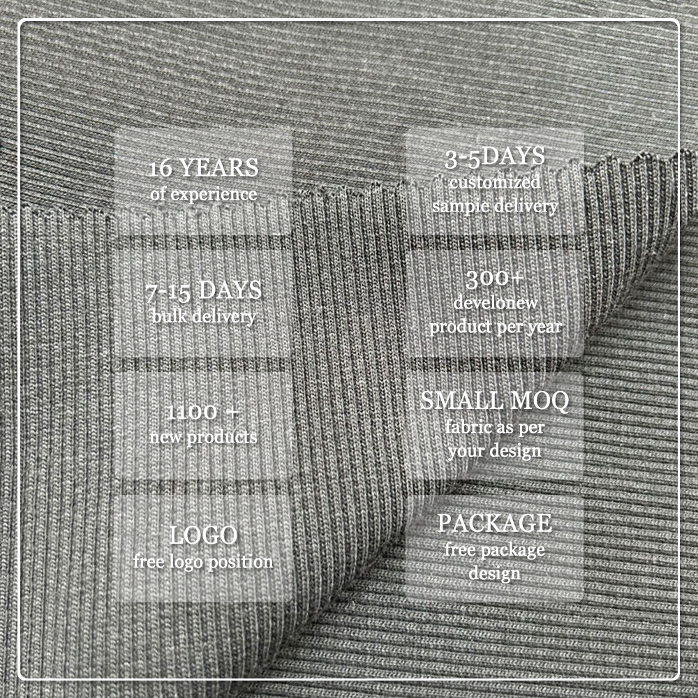 Umweltfreundlicher Stretch-Stoff im 2x2-Rippenmuster mit 68 % Bio-Baumwolle, 28 % Bambus und 4 % Spandex; pilzresistent und knitterfest; 400 g/m² für Bekleidung