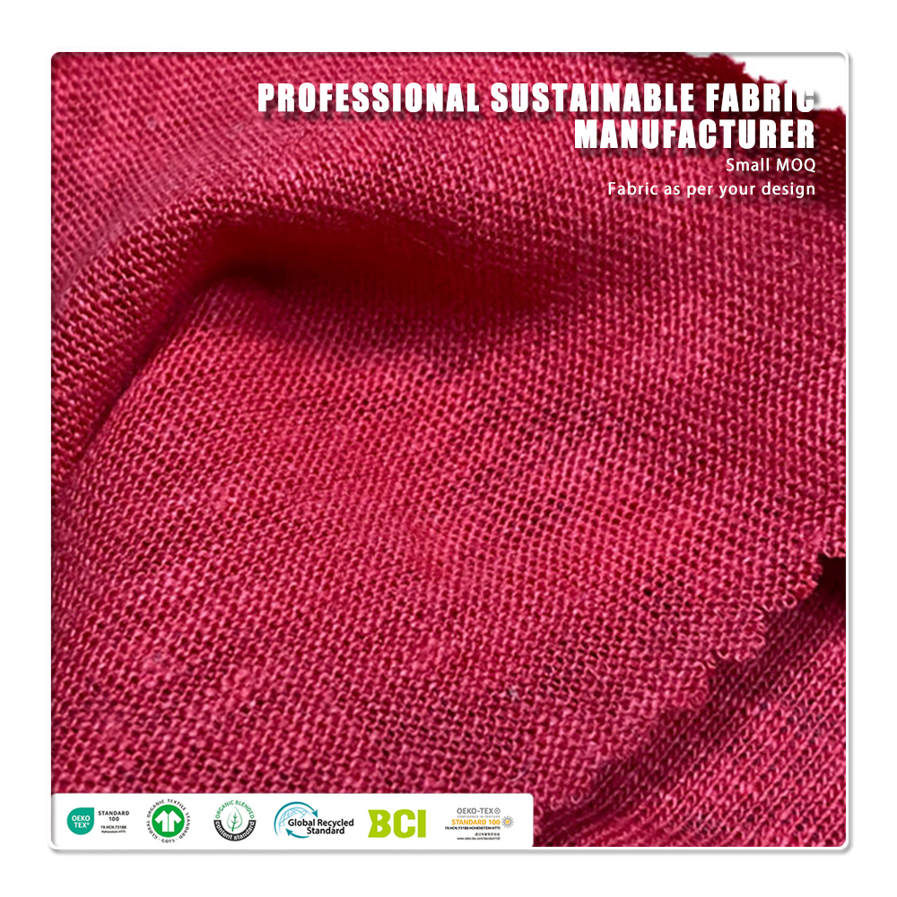 שיגור חדש: בד ג׳רזי יחיד ארגוּתי 100% פשתן אורגני טהור, יבוש מהיר ונושם בצבע אחיד לבישות