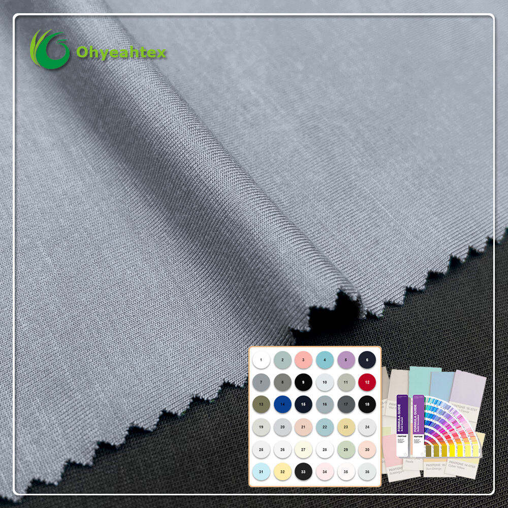 180g/m Bambus-Lyocell/Spandex Jersey Stoff – Antibakteriell, feuchtigkeitsregulierend, atmungsaktiv, Sportbekleidung für Jungen