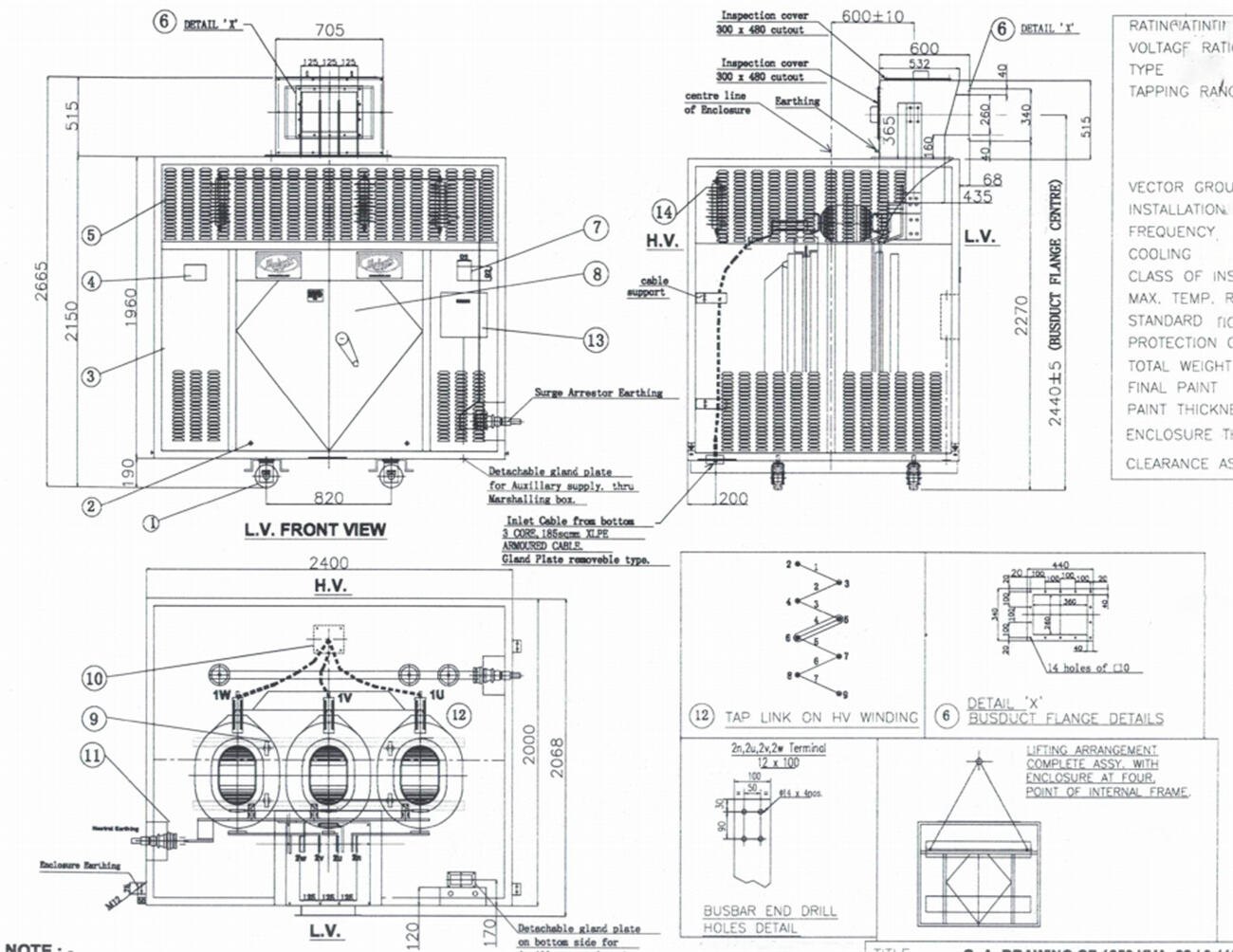 General Arrangement Drawing 10 kV
