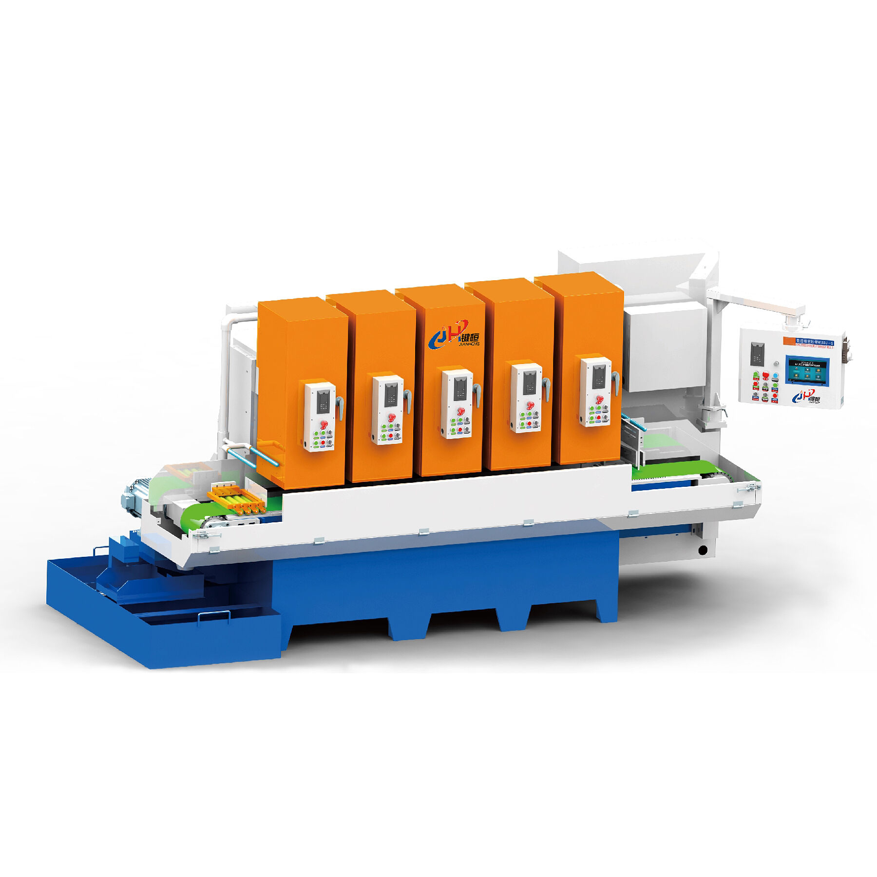 מכונת דקריה בעלת חמישה ראשים עם חגורה לסמלה, מכונת סמלה מדויקת חמש-ראשית ב-CNC