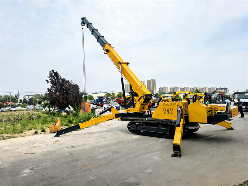 Tracked Spider Crane for Tight Urban Construction Lifting