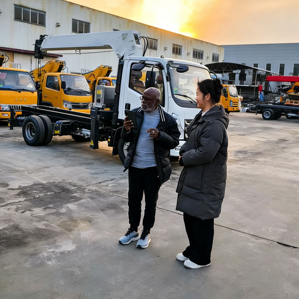 Burkina Faso Clients Visit Our Factory to Explore Self-Made Cranes & Truck Cranes