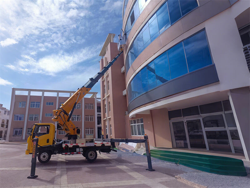 Truck-Mounted Aerial Work Platform for Curved Building Maintenance