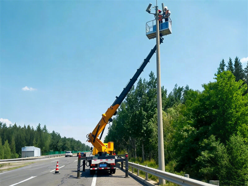 Truck-Mounted Boom Lift for Efficient Highway Utility Maintenance
