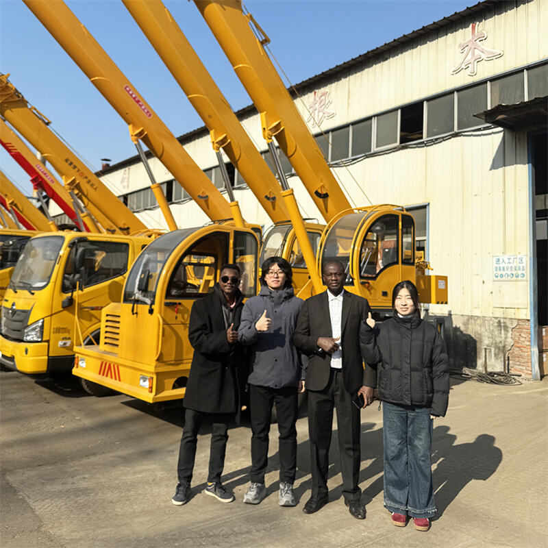 Azerbaijani Clients Visit Our Factory: Hands-On Self-Made Crane Experience