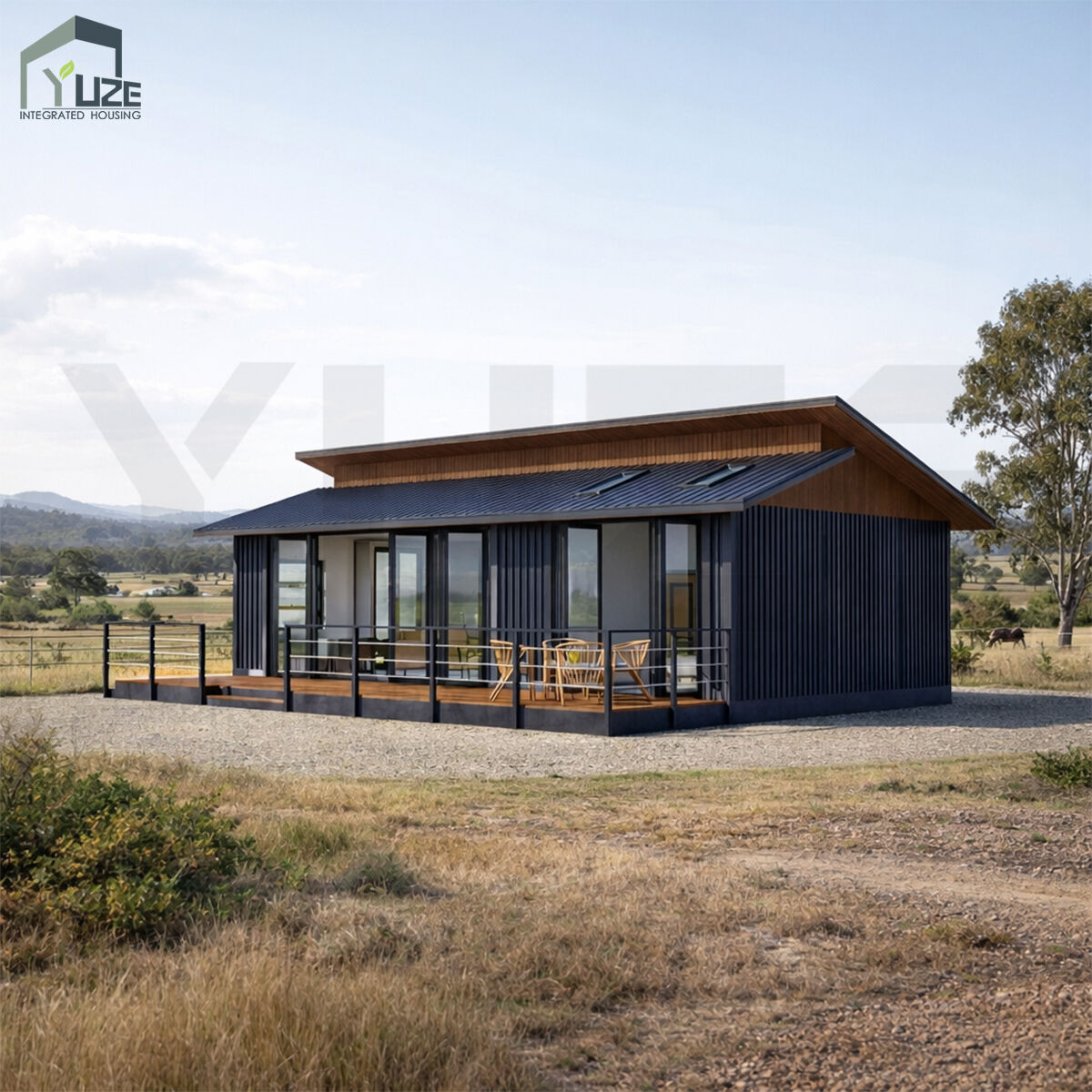 Luxury Design Large Size Prefabricated Triple 40FT Converted Shipping Container Villa House for Residential
