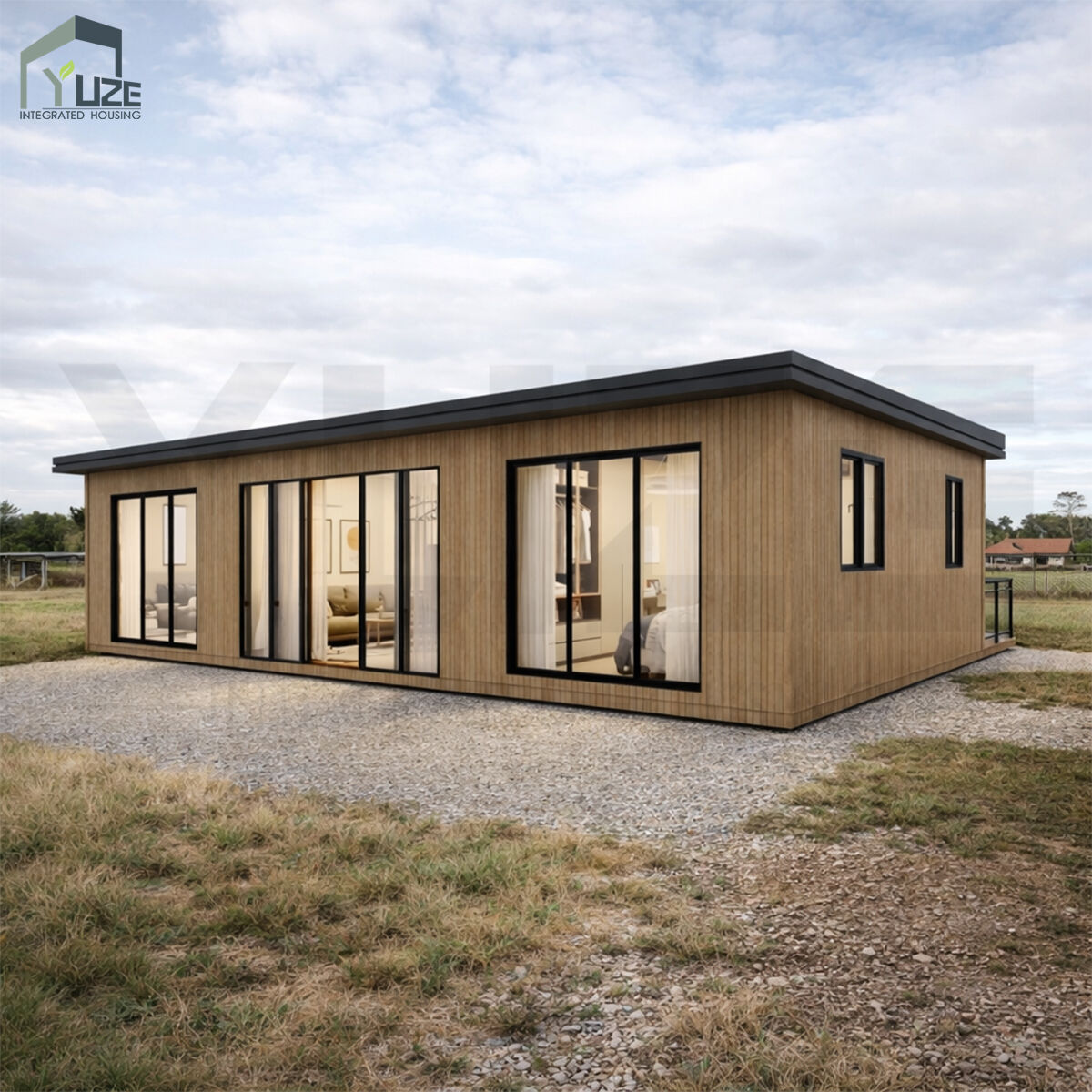 Contemporary Style Luxury Prefabricated 2-4Bedroom Light Steel Structure Living Container Villa Tiny Home House