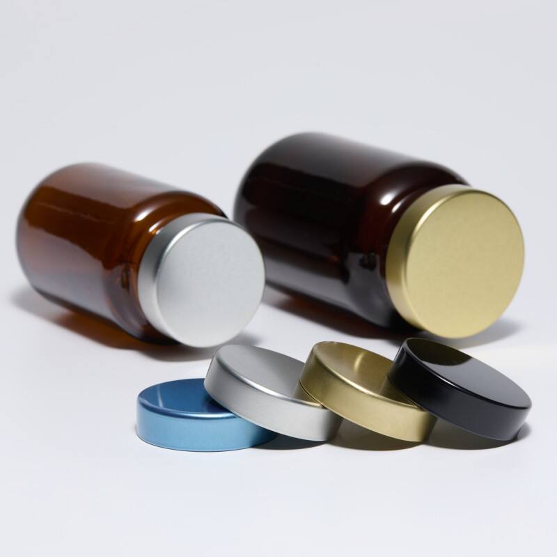 Custom 53mm 53/400 Unishell Cap Silver Gold Metal Lid Tinplate Unishell Caps for All Kinds of Bottles and Jars