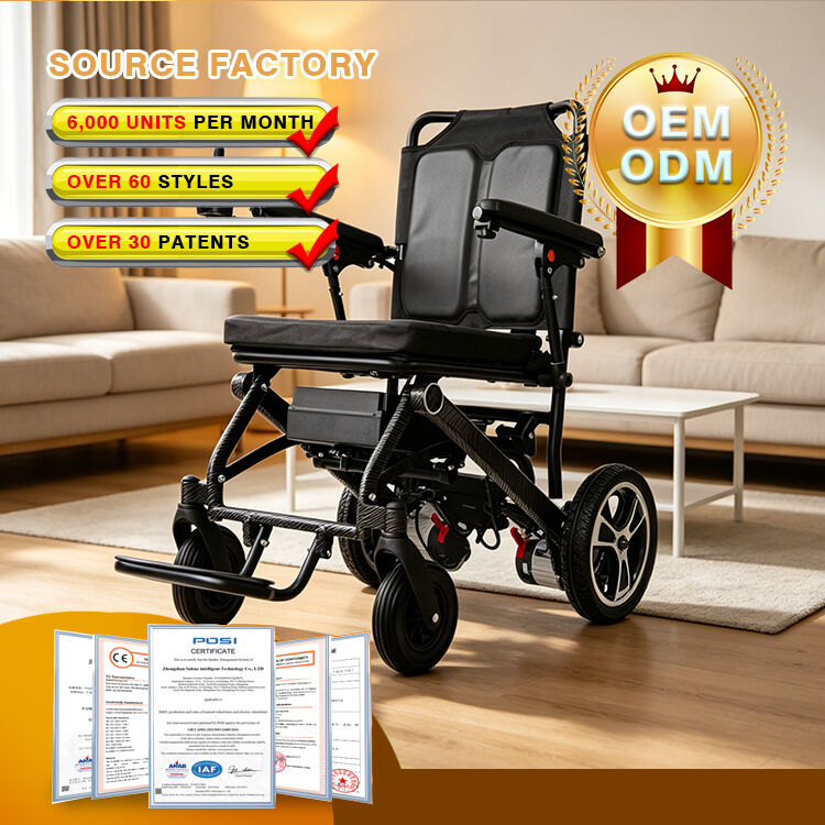 Durable Foldable Lightweight Aluminum Alloy Power Electric Wheelchair