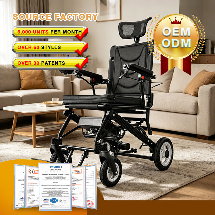 Hot-Selling Lightweight Comfortable Foldable Reclining Electric Wheelchair
