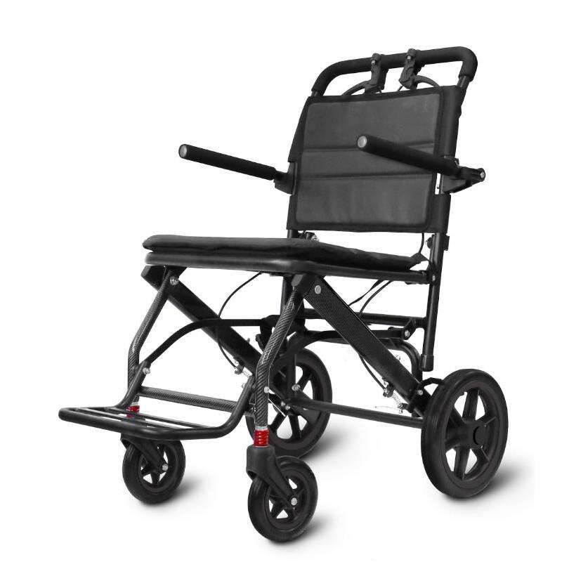 Cost-effetive Compact Folding Manual Wheelchair Manual Wheelchair with 12 inch rear honeycomb wheels