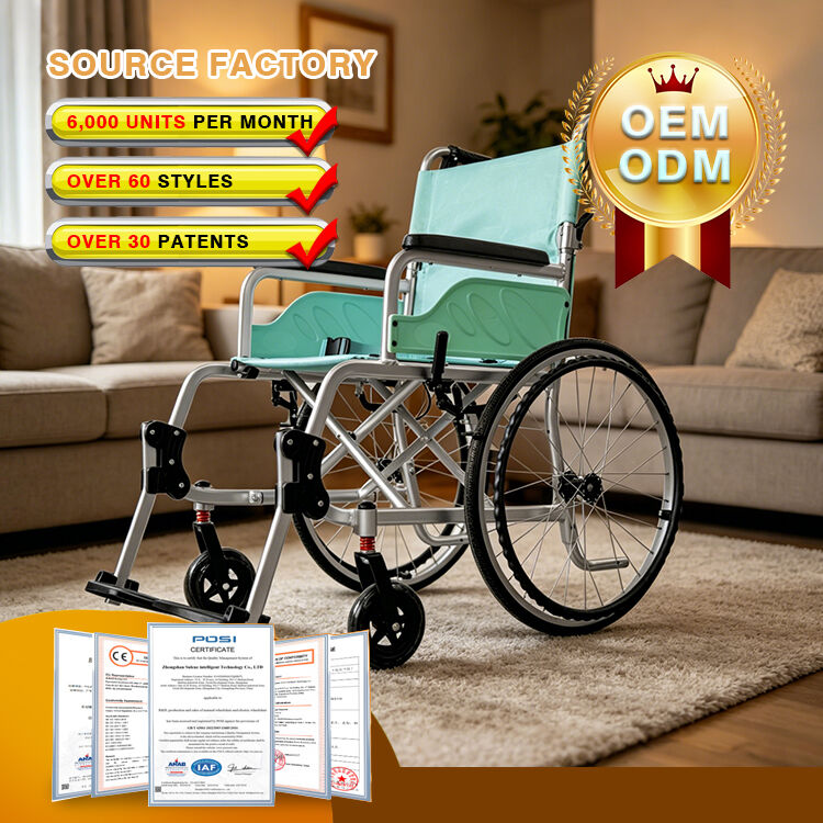 High Quality Lightweight Portable Folding Manual Wheelchair